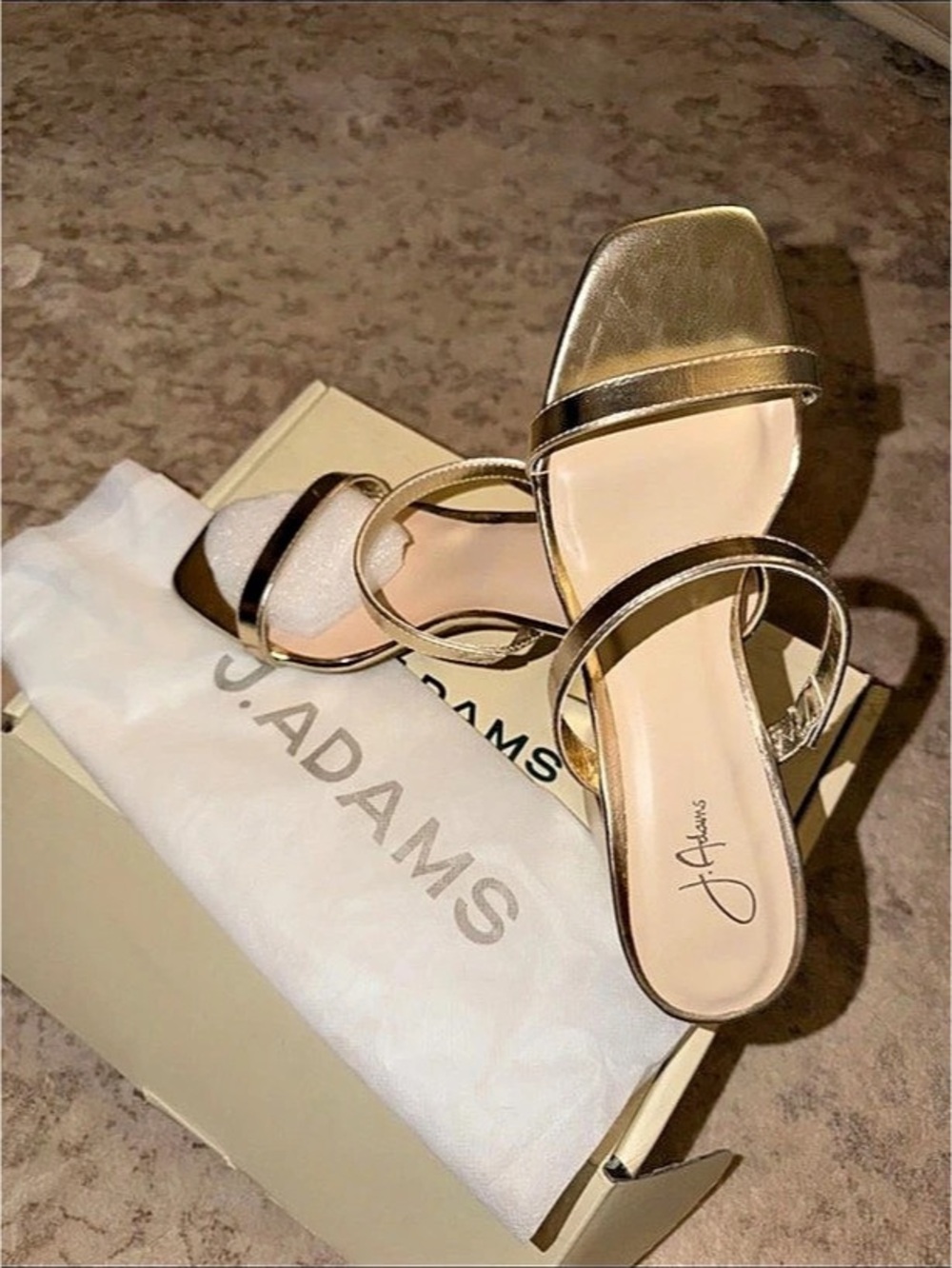 J. Adams Stormi Women's Gold & Brown Sandals
